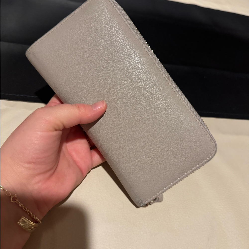 MAEDN vegan leather essential zip wallet in fog